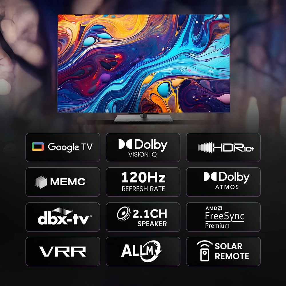 Haier OLED 194cm (77) With Dolby Vision IQ, HDR10+ , Dolby Atmos, AMD Freesync Prem- H77C90UEX